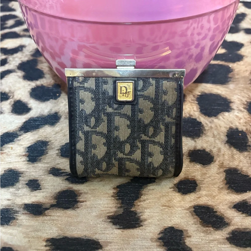 Christian Dior Vintage Trotter Oblique Canvas Coin Purse